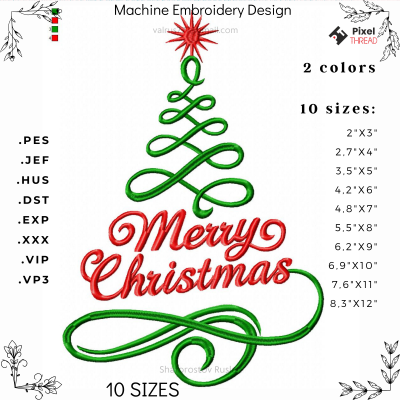 Merry Christmas machine embroidery design. Embroidery for a Christmas present. a gift for loved ones Merry Christmas machine embroidery design. Embroidery for a Christmas present. a gift for loved ones