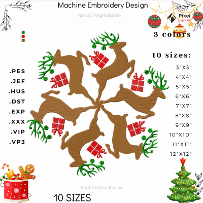 Christmas Reindeer and Reindeer Snowflake machine embroidery design. Merry Grinchmas embroidery for a Christmas present. Christmas Reindeer and Reindeer Snowflake machine embroidery design. Merry Grinchmas embroidery for a Christmas present.