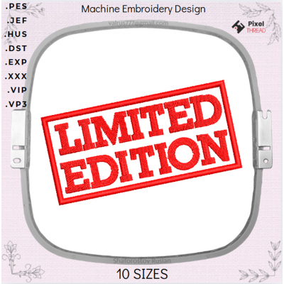 Limited Edition Machine Embroidery Design – Unique and Stylish!