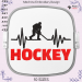 Hockey Player Heartbeat Machine Embroidery Design (Digital Download)
